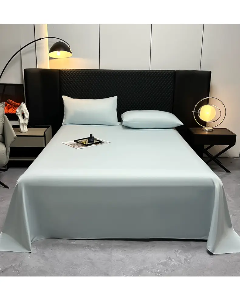 Summer Cool Ice Silk Bed Sheets Single Piece Buy Student Dormitory Single and Double Solid Color Quilt Light Luxury Bed Cover — feature 13