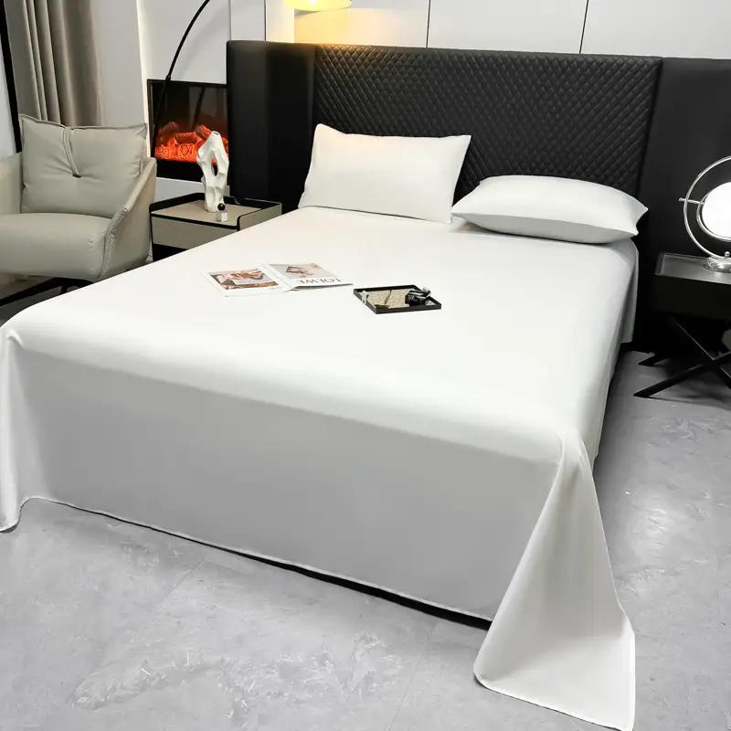 Summer Cool Ice Silk Bed Sheets Single Piece Buy Student Dormitory Single and Double Solid Color Quilt Light Luxury Bed Cover