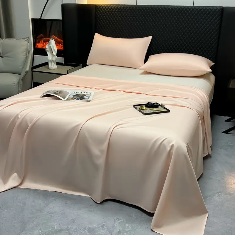 Summer Cool Ice Silk Bed Sheets Single Piece Buy Student Dormitory Single and Double Solid Color Quilt Light Luxury Bed Cover