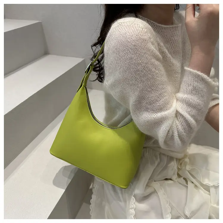 White Leather Shoulder Bag with Silver Handle for Women — feature 16