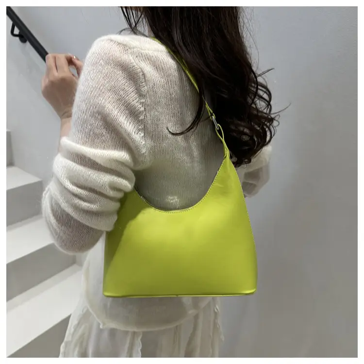 White Leather Shoulder Bag with Silver Handle for Women — feature 17