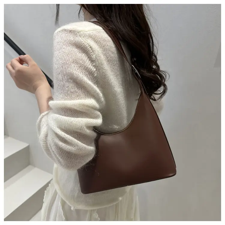 White Leather Shoulder Bag with Silver Handle for Women — feature 20