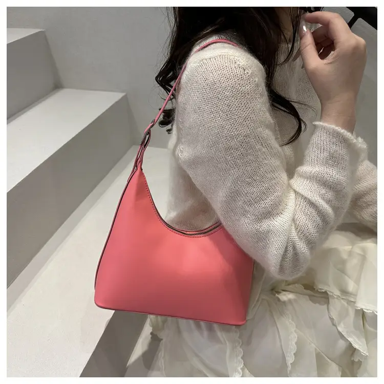 White Leather Shoulder Bag with Silver Handle for Women — feature 22