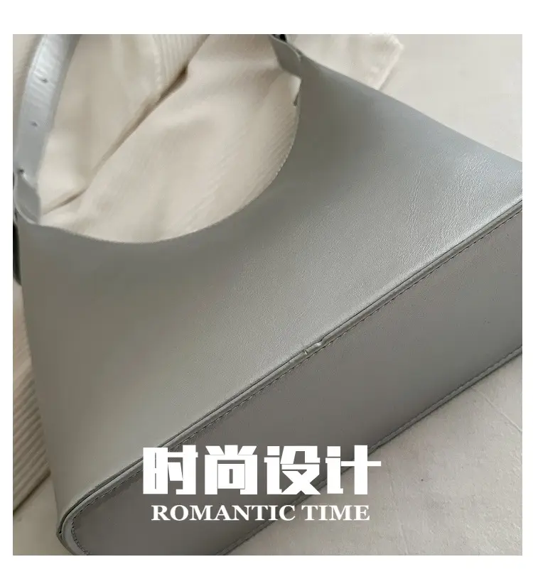 White Leather Shoulder Bag with Silver Handle for Women — feature 6