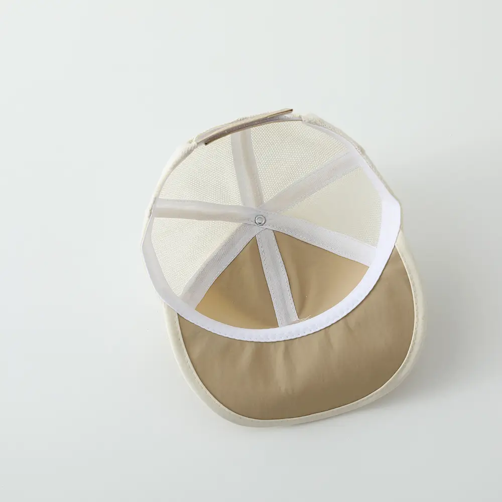 Baby Cap Sunscreen Mesh Breathable Beige - Image 9