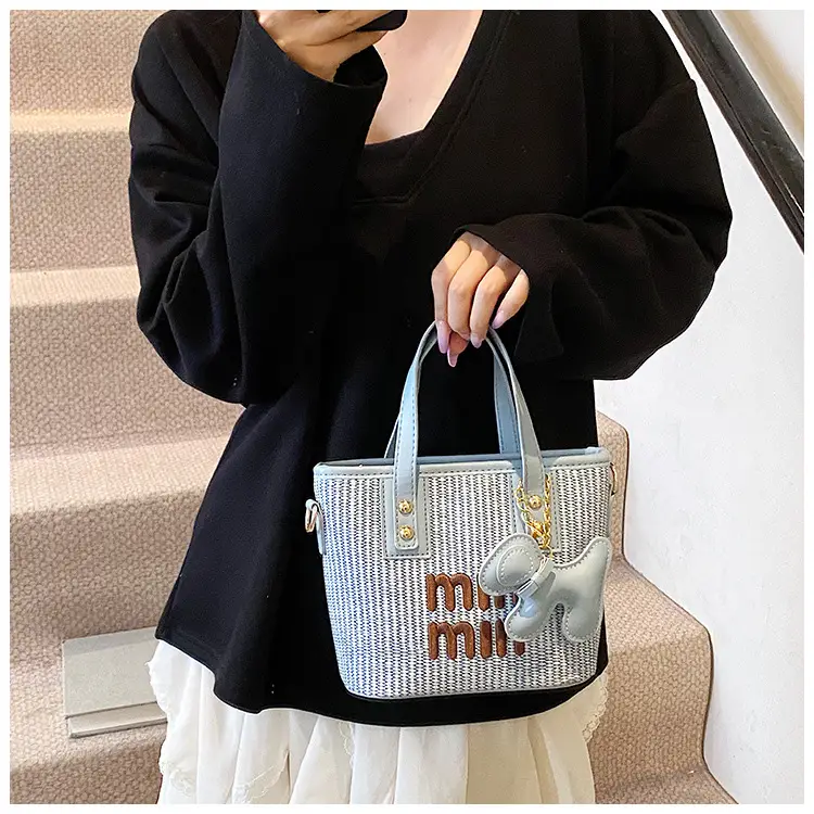 Women's Letter Bag with Glitter & Gold Plated Handles — feature 11