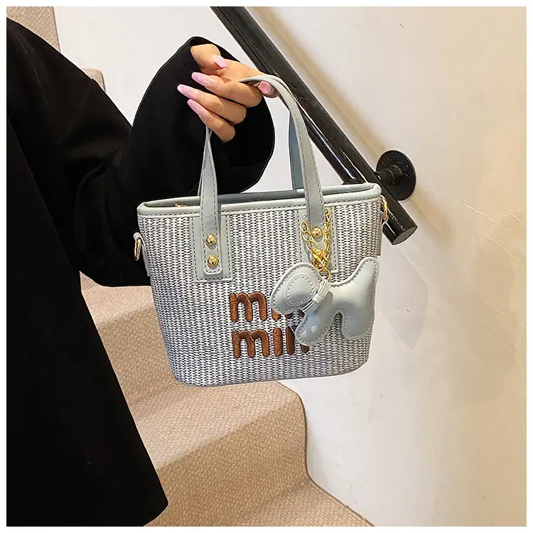 Women's Letter Bag with Glitter & Gold Plated Handles — feature 13