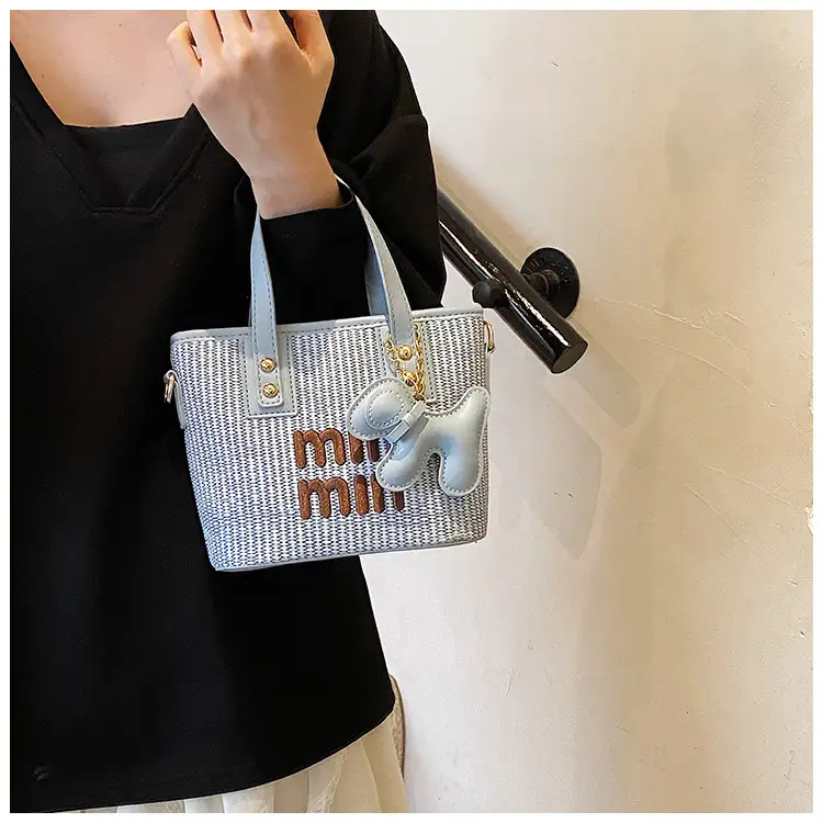 Women's Letter Bag with Glitter & Gold Plated Handles — feature 14