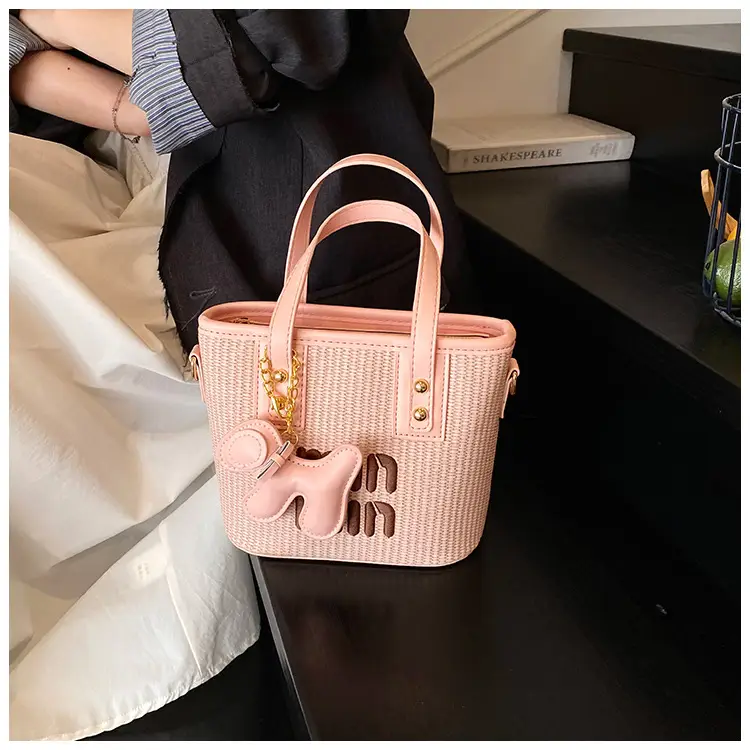 Women's Letter Bag with Glitter & Gold Plated Handles — feature 16