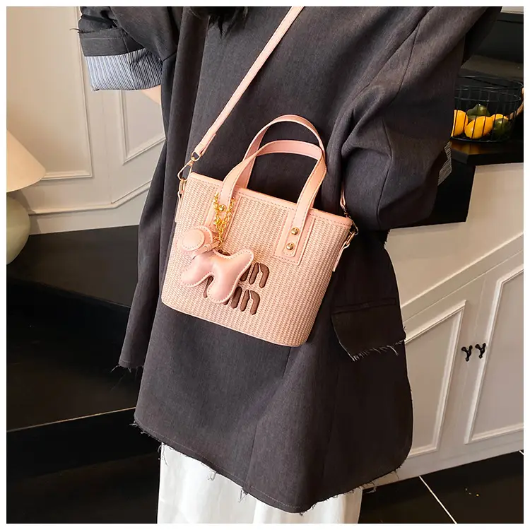 Women's Letter Bag with Glitter & Gold Plated Handles — feature 18