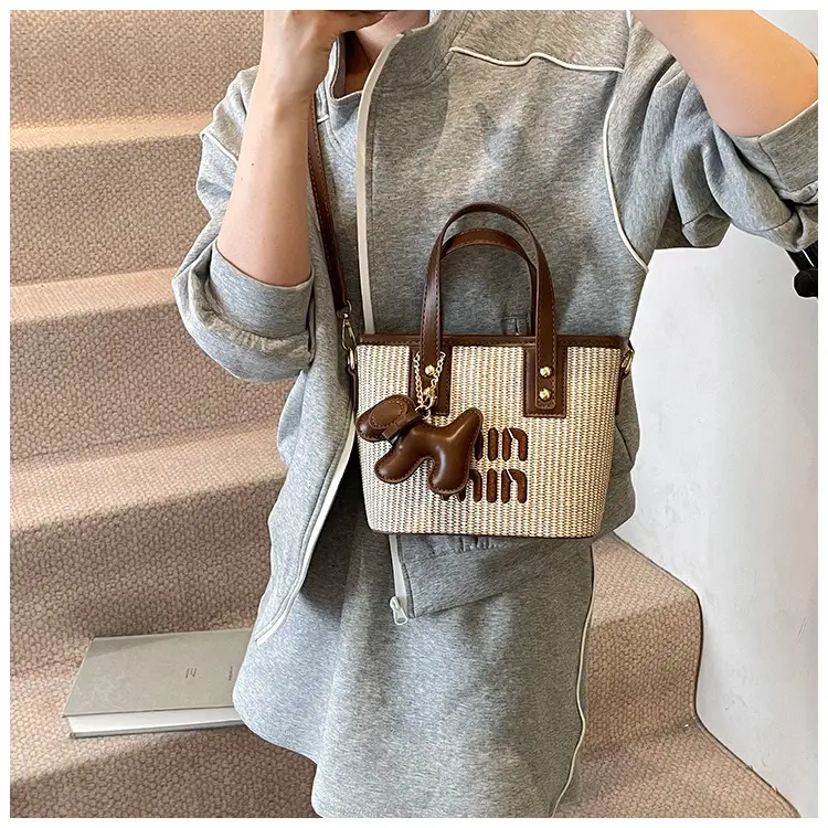 Women's Letter Bag with Glitter & Gold Plated Handles — feature 19