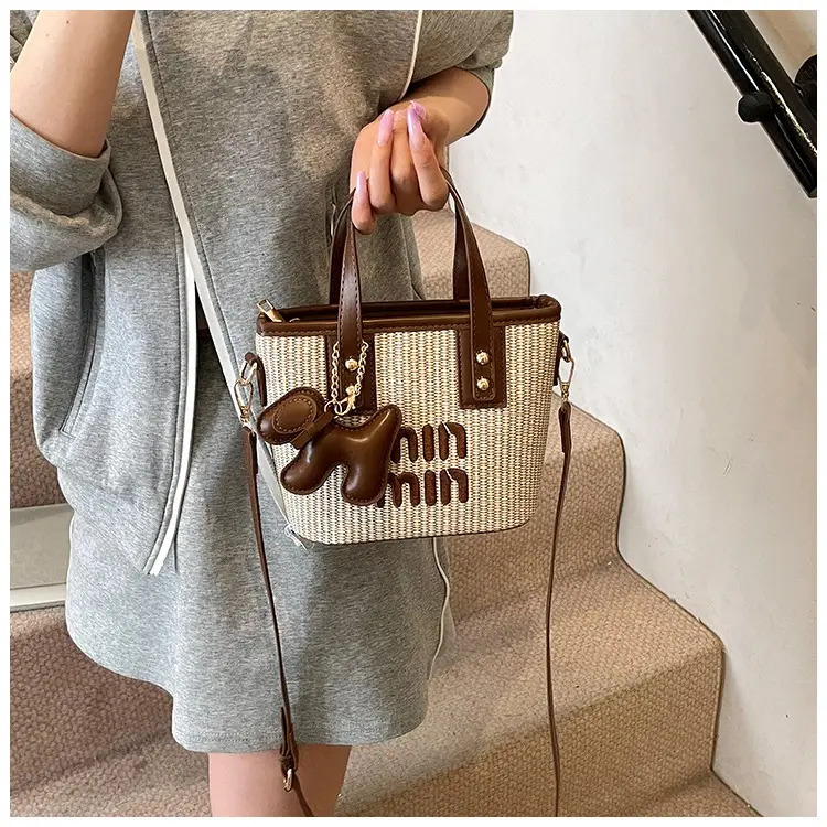 Women's Letter Bag with Glitter & Gold Plated Handles — feature 22