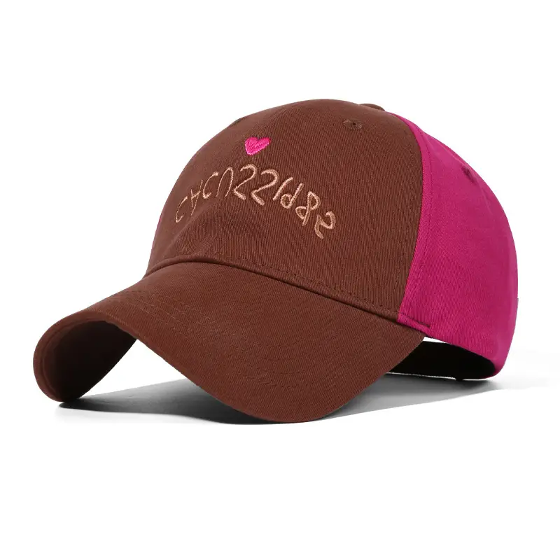 Pink Embroidered Baseball Cap for Women Men