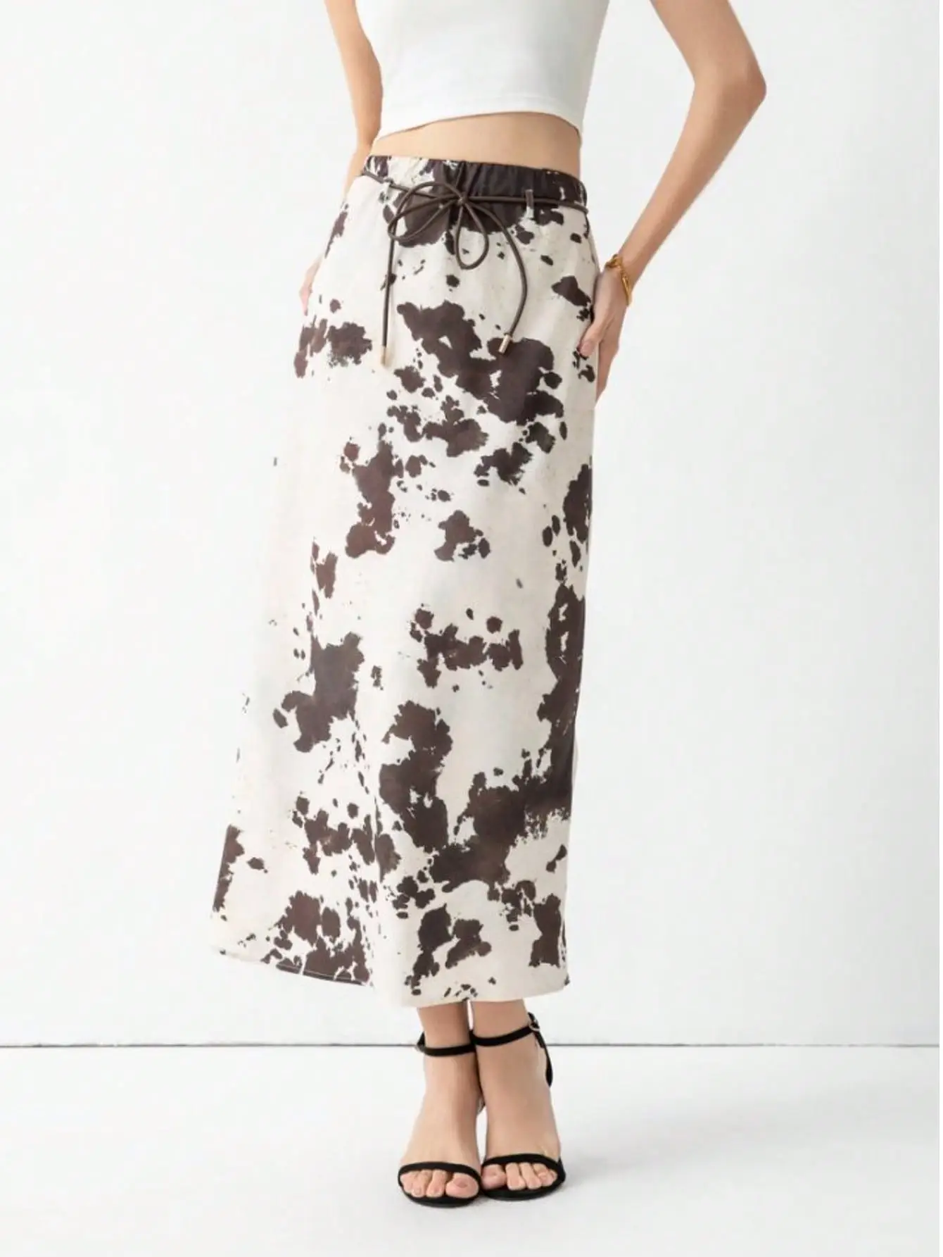 Women's Spring Animal Print Ankle Skirt Suit - Image 3