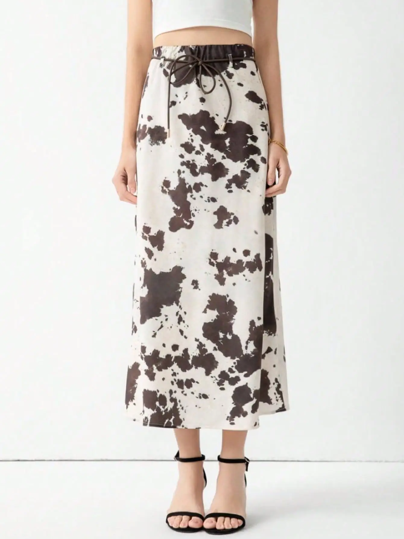 Women's Spring Animal Print Ankle Skirt Suit — feature 17