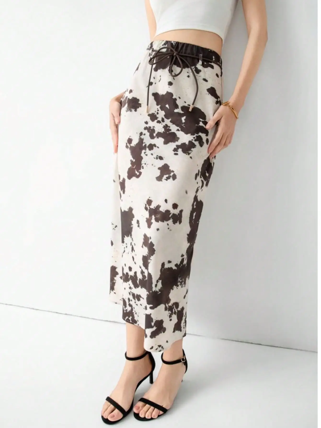 Women's Spring Animal Print Ankle Skirt Suit — feature 18