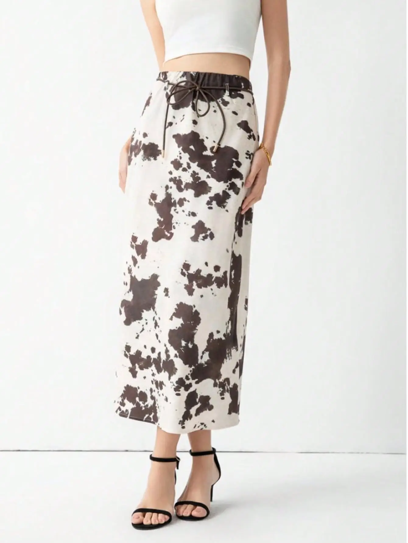 Women's Spring Animal Print Ankle Skirt Suit — feature 19