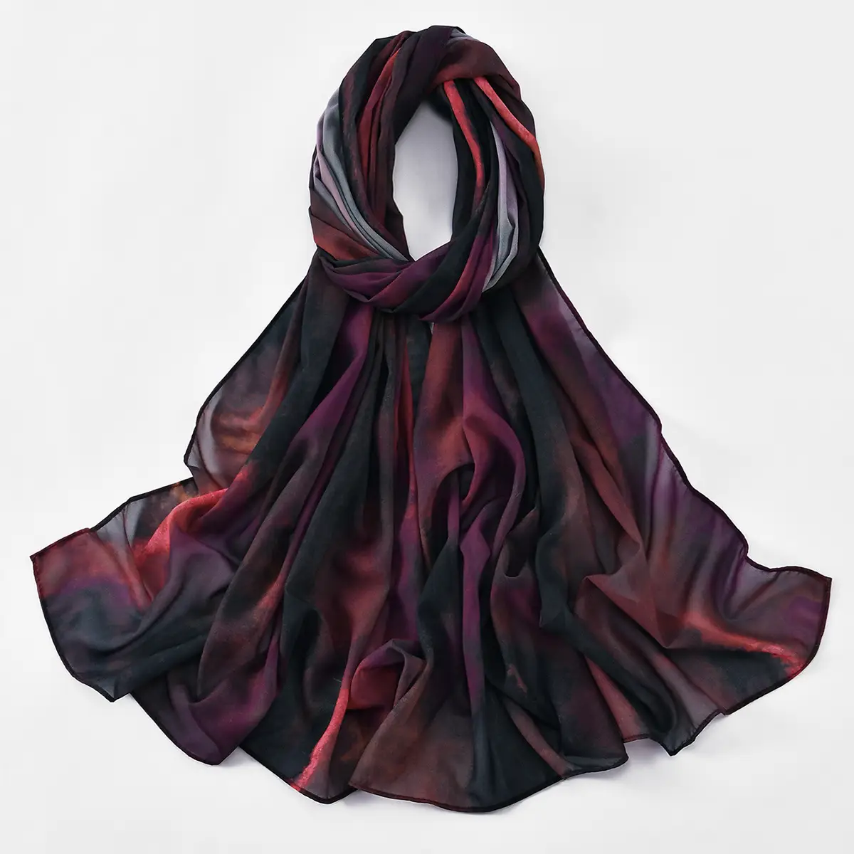 Cross-border Digital Printed Chiffon Scarf for Muslim Ladies — feature 4