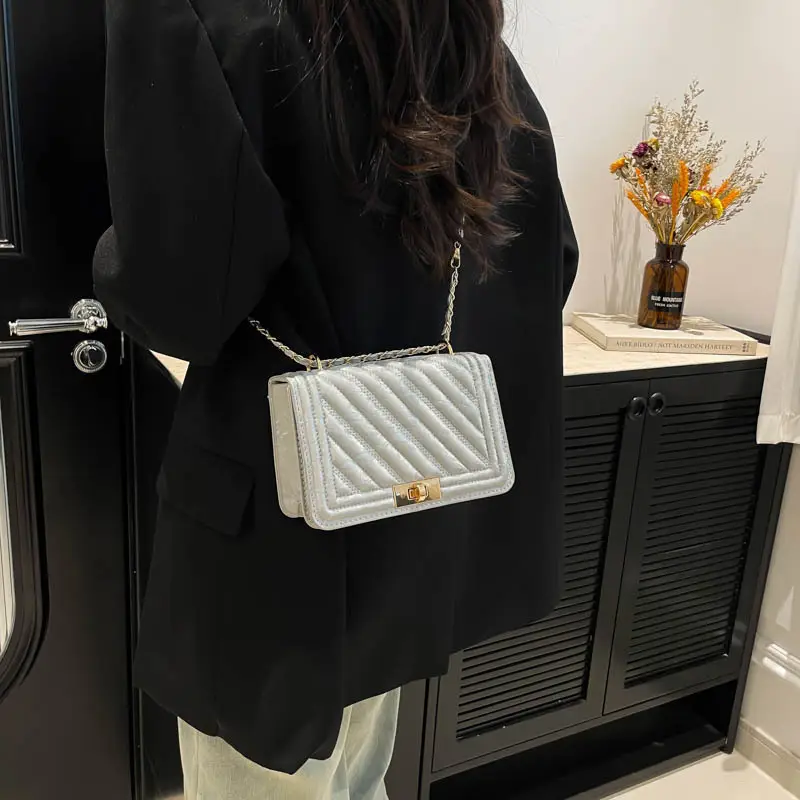 Pink Chain Crossbody Bag for Women 2025 Spring - Image 6