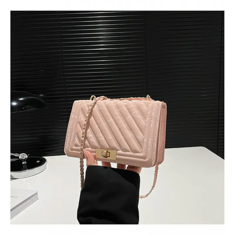Pink Chain Crossbody Bag for Women 2025 Spring - Image 3