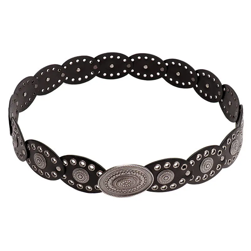 Oval Buckle Belt for Women Retro Dress Pants Decorative Belt - Image 7