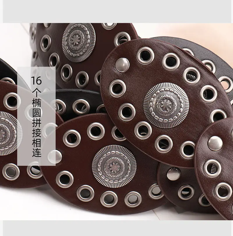 Oval Buckle Belt for Women Retro Dress Pants Decorative Belt — feature 27