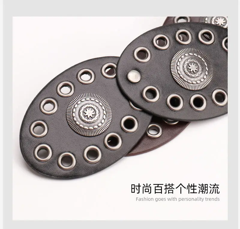 Oval Buckle Belt for Women Retro Dress Pants Decorative Belt — feature 28