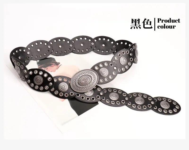 Oval Buckle Belt for Women Retro Dress Pants Decorative Belt — feature 30