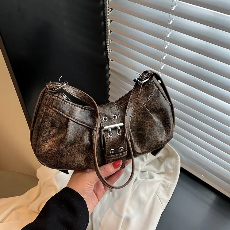 Black Retro Armpit Bag for Women 2025 - Image 8