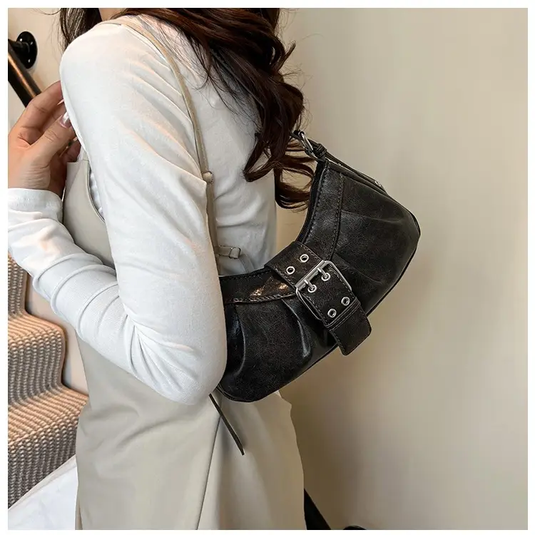 Black Retro Armpit Bag for Women 2025 — feature 1