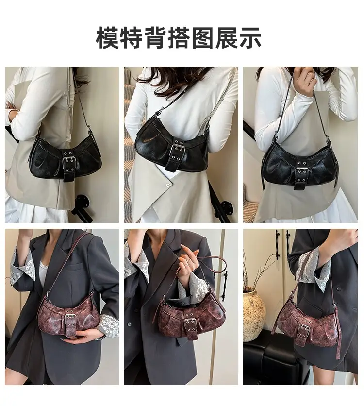Black Retro Armpit Bag for Women 2025 — feature 2