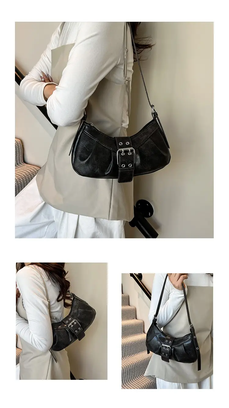 Black Retro Armpit Bag for Women 2025 — feature 3