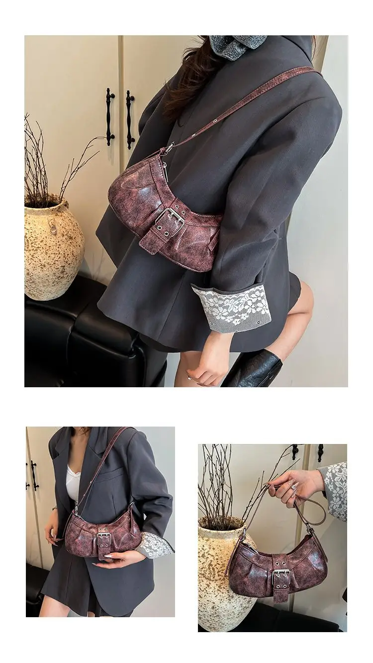 Black Retro Armpit Bag for Women 2025 — feature 4