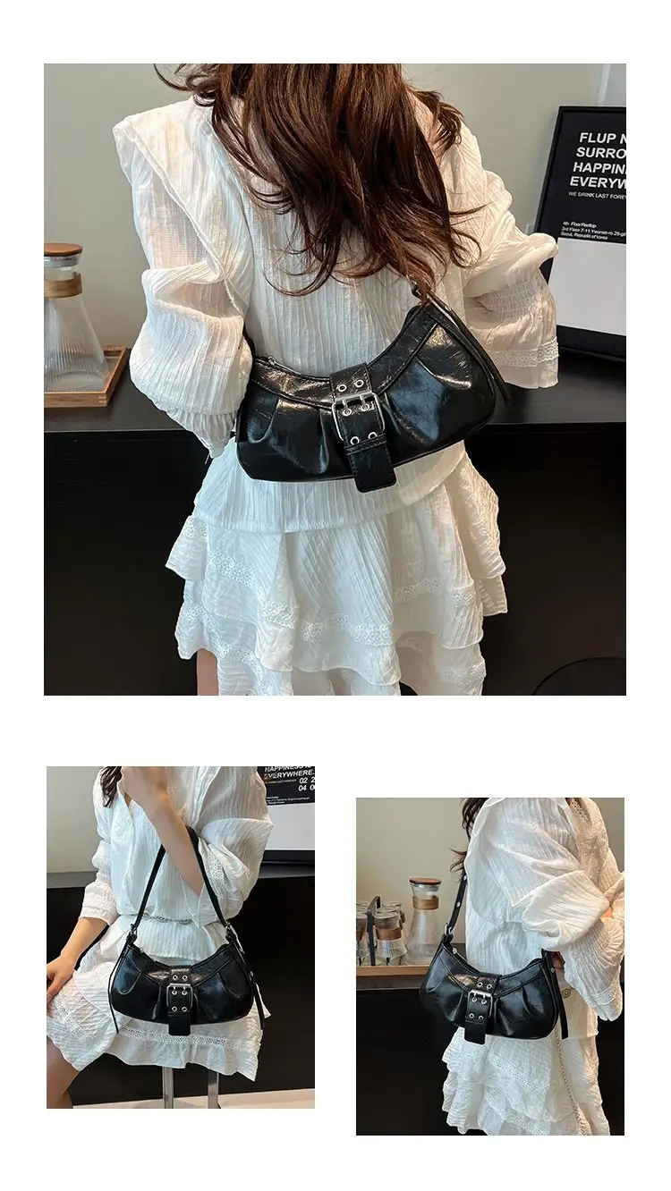Black Retro Armpit Bag for Women 2025 — feature 5