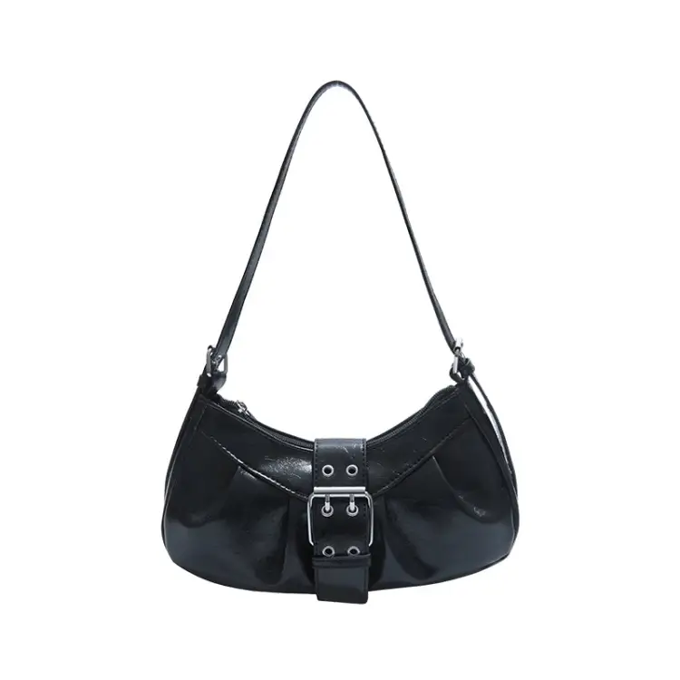 Black Retro Armpit Bag for Women 2025 - Image 3