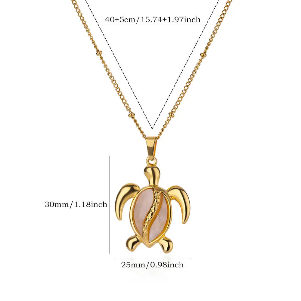 Gold Turtle Zircon Necklace for Women β feature 24