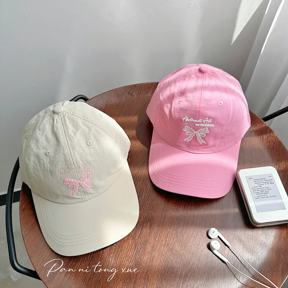 Women's Bow Letter Baseball Cap Summer Sunshade - Image 13