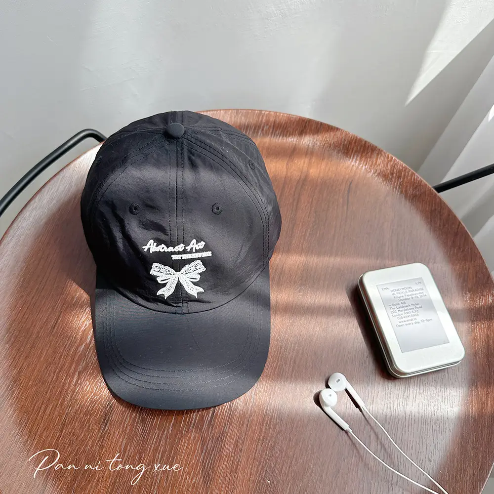 Women's Bow Letter Baseball Cap Summer Sunshade - Image 2