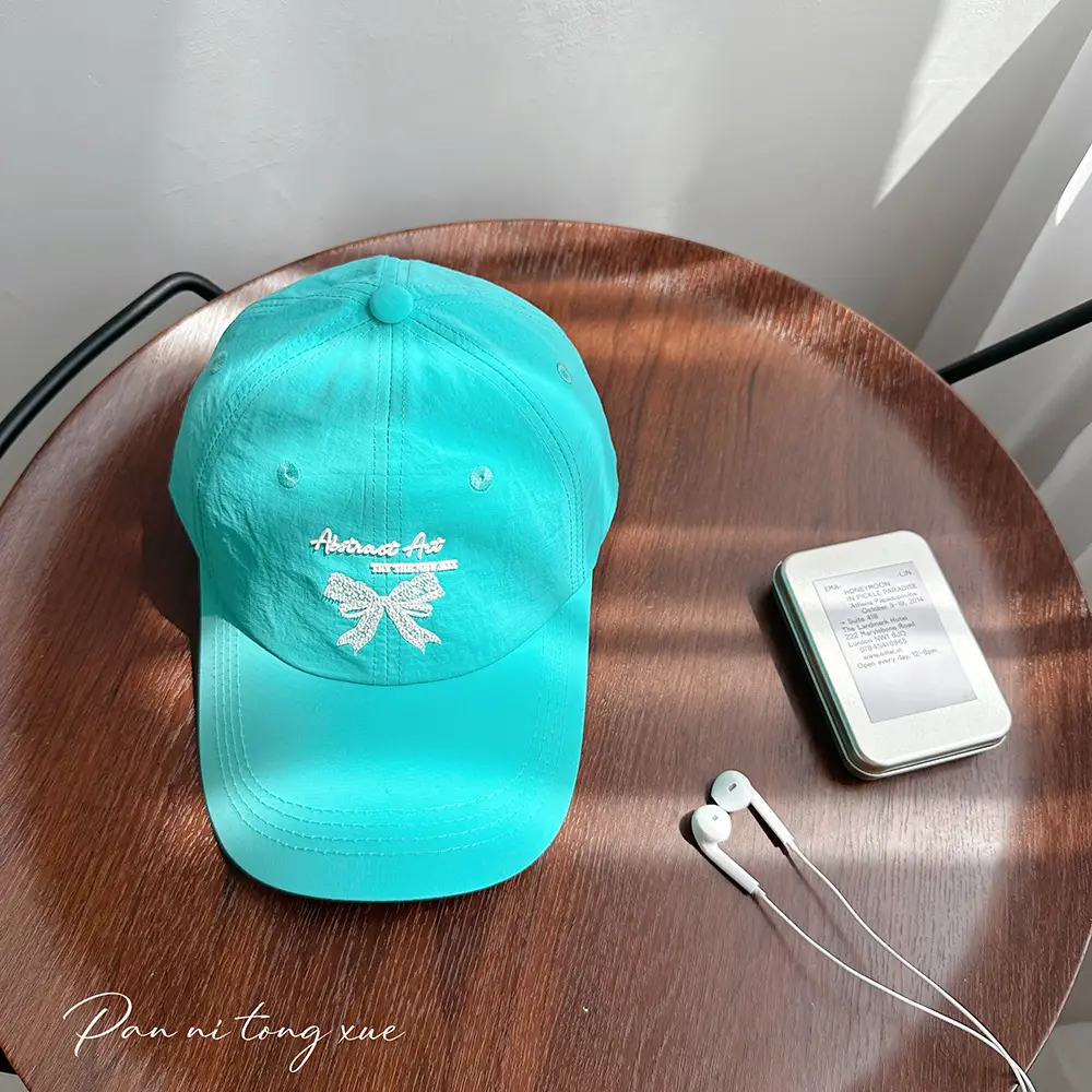 Women's Bow Letter Baseball Cap Summer Sunshade - Image 3