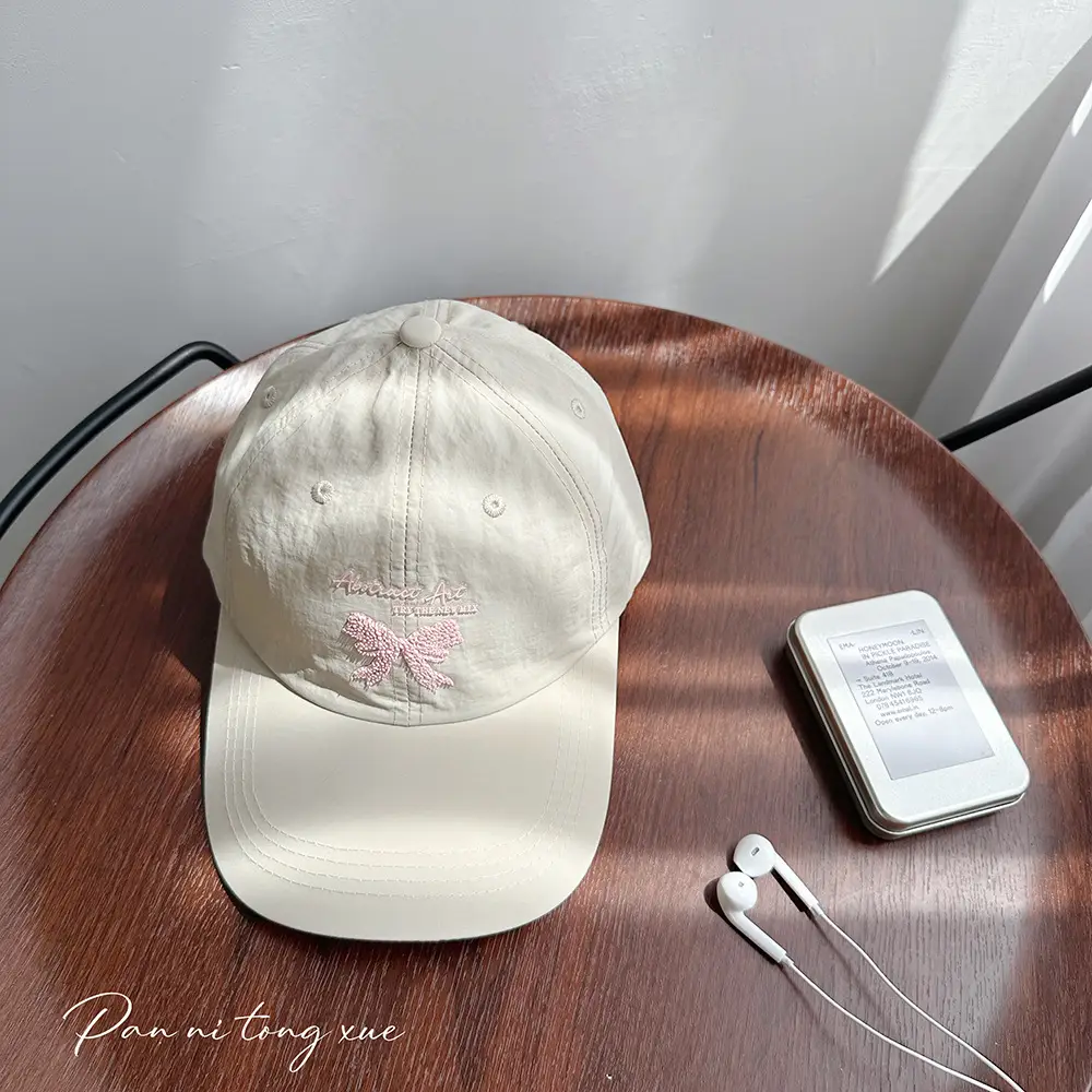 Women's Bow Letter Baseball Cap Summer Sunshade - Image 4
