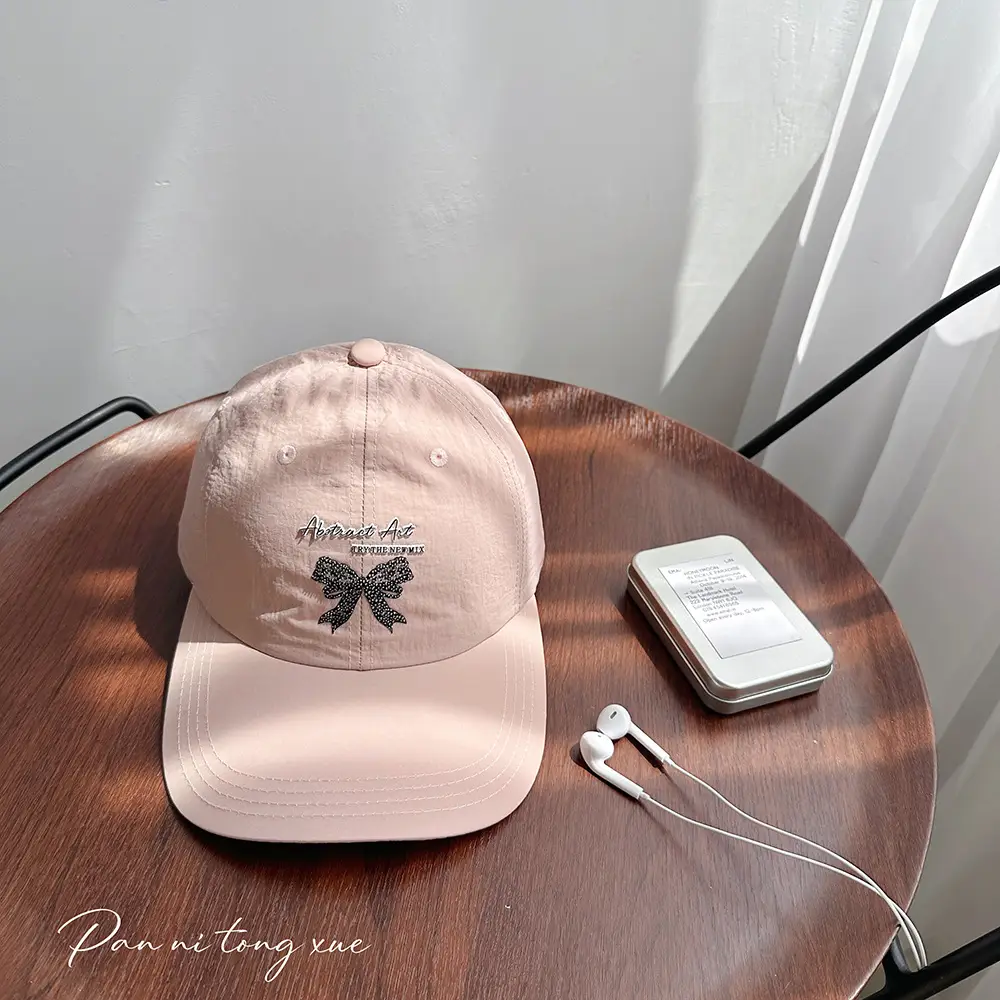 Women's Bow Letter Baseball Cap Summer Sunshade - Image 5