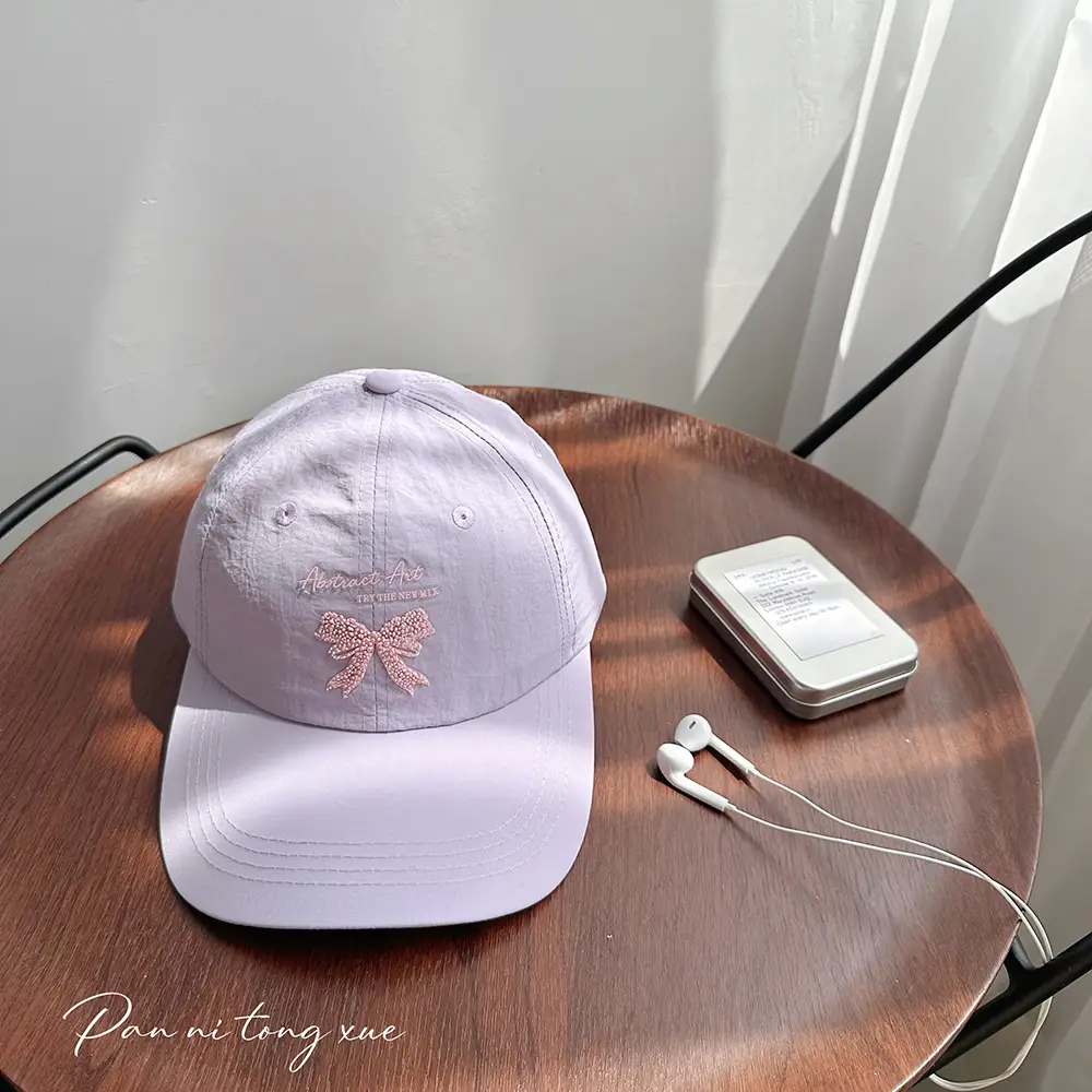 Women's Bow Letter Baseball Cap Summer Sunshade - Image 7