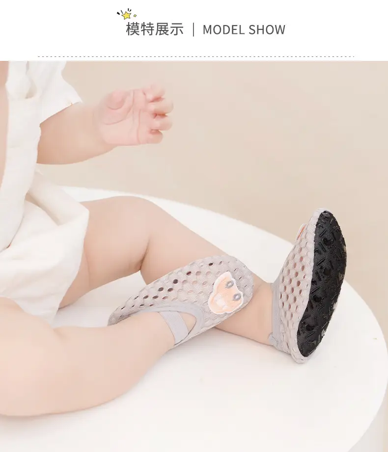 Baby Floor Shoes Green Mesh Toddler Sandals Non-Slip — feature 9