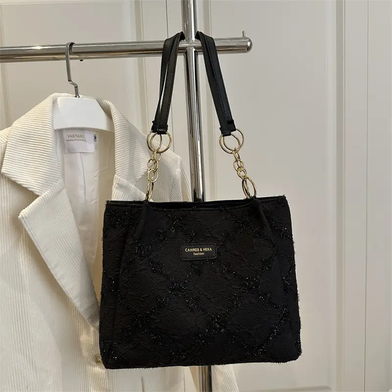 Women's White Embroidered Shoulder Crossbody Bag Large Capacity - Image 8
