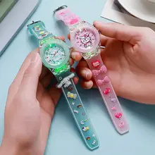 New in stock wholesale generation silicone cartoon doll pointer quartz luminous box children's watch — feature 26