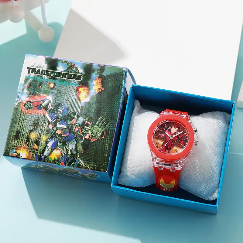 New in stock wholesale generation silicone cartoon doll pointer quartz luminous box children's watch