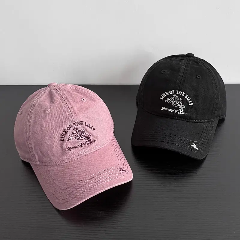 Korean Style Embroidered Baseball Cap White 2025 - Image 6