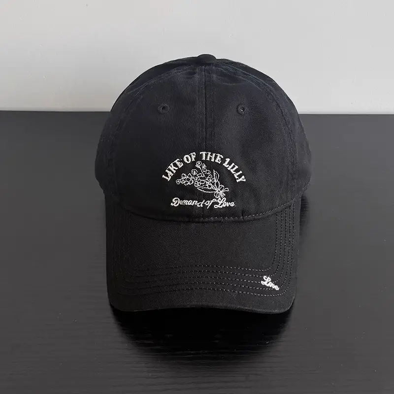 Korean Style Embroidered Baseball Cap White 2025 - Image 7
