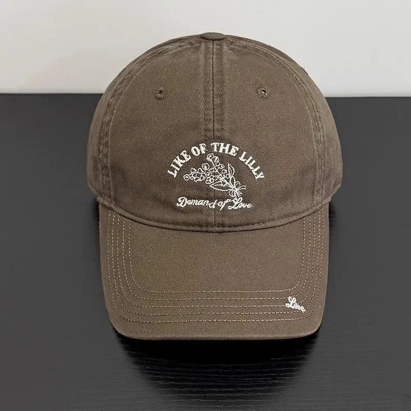 Korean Style Embroidered Baseball Cap White 2025 - Image 4