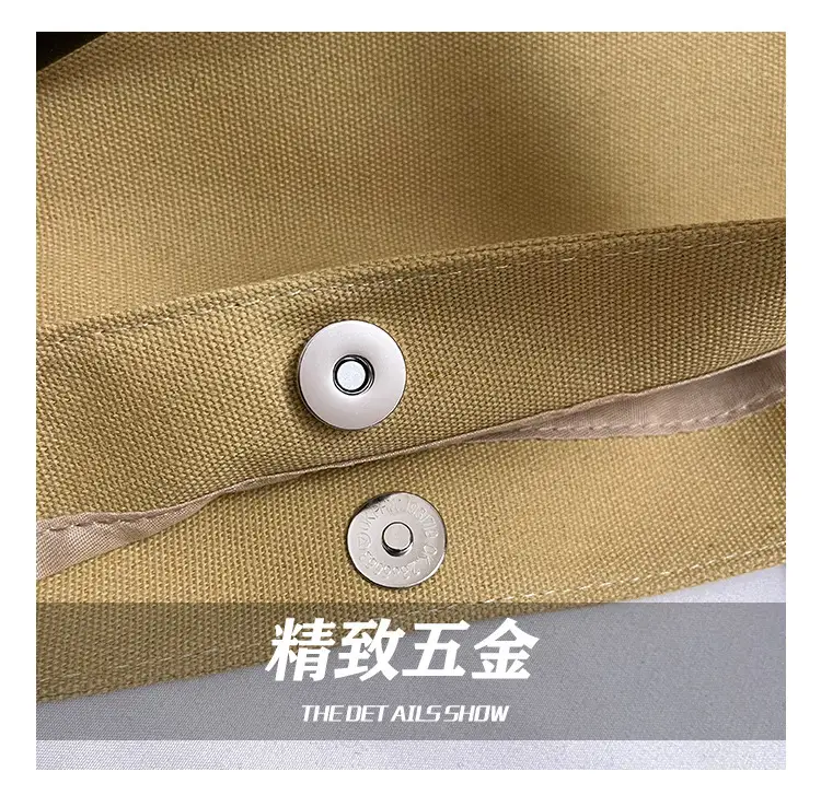 Women Canvas Tote Bag Yellow Black Large Capacity Western Style — feature 35